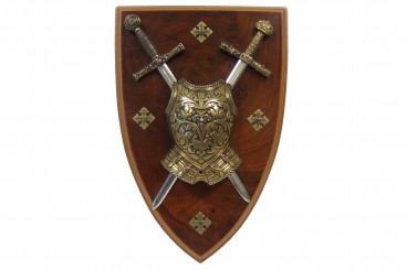 Armure et 2 épées panoplie