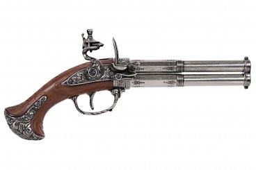 Pistolet 2 canons rotatifs, France S. XVIII